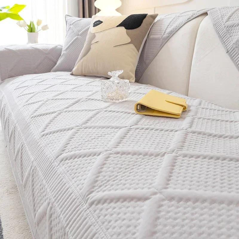 Thicken Cotton Sofa Cover for Living Room Non-slip Sofa Towel Couch Cushion L Shaped Couch Mat Seat Pad Couch Covers for Sofas