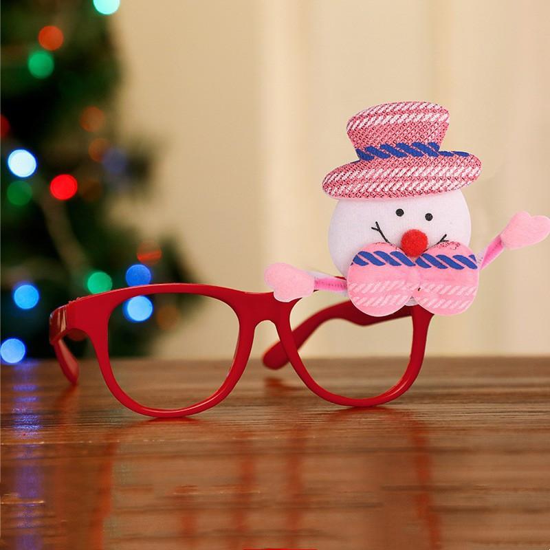 

Новый рождественский милый снеговик, Санта-Клаус, олень, украшения, новогодняя рождественская оправа, очки для взрослых и детей