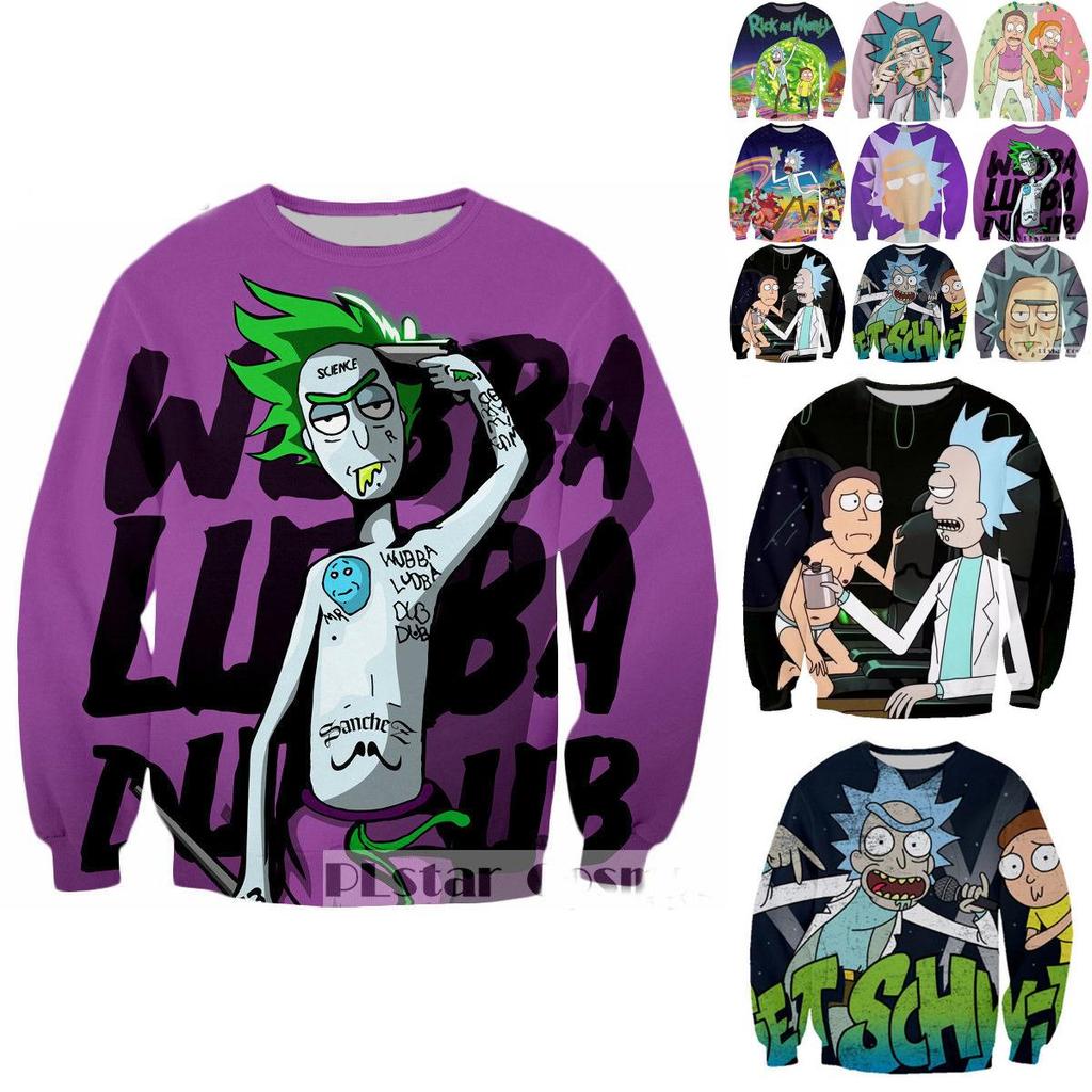 And Womensmens Rick Morty Funny 3d Print Casual Sweatshirt Hoodies Top Pullover