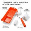 Smooth Paint Roller Set Anti-Drip Wall Painting Tools Foam Roller Brush Kit  for Household