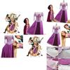 Elegant Adult Fairytale Princess Tangled Rapunzel Cosplay Costume For Halloween Parties