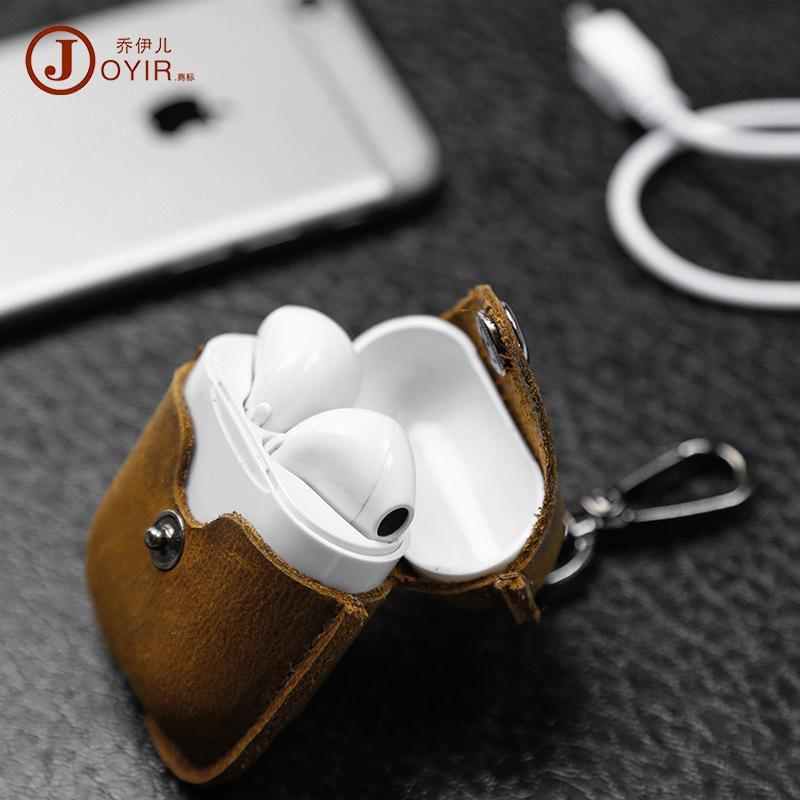 Apple AirPods second generation earphone box leather protective case wireless bluetooth earphone protective case full skin spot