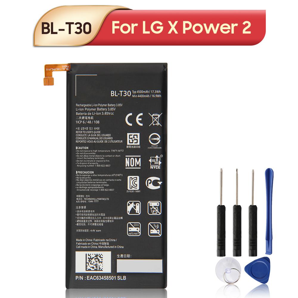 Rechargeable Lithium Battery For LG X Power 2 M320F M320G M320TV M322 Fiesta 2 L63BL L64VL BL-T30 Phone Battery 4500mAh
