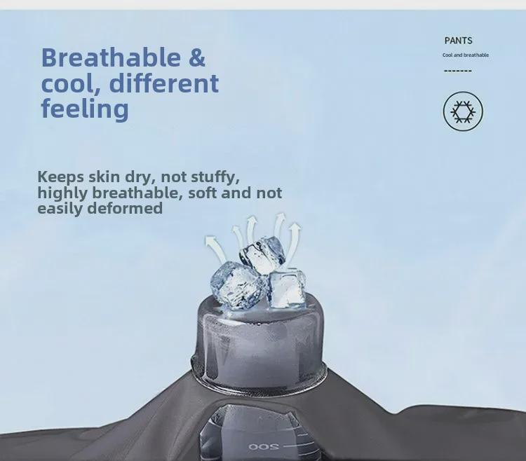 Men's Stretch Casual Plus Velvet Pants - Quick-Drying, Loose-Fit, Straight Trousers for All Seasons