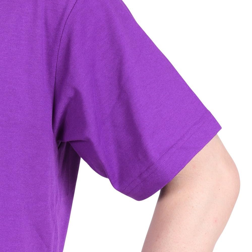 The North Face Short Sleeve Small Box Logo UV TNF Size M Men's Tee, Quick-Drying, Anti-Static, Protection, Purple,