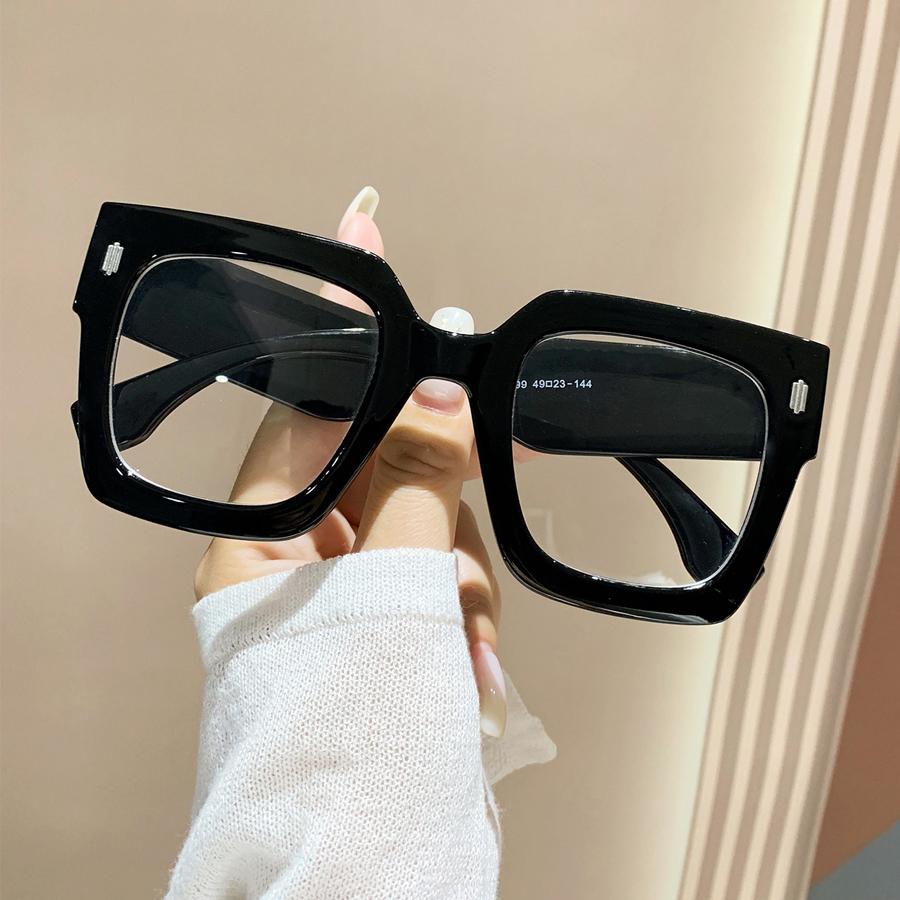 New Anti Blue Light Blocking Glasses Frames Women Retro Oversized Square Eyeglasses Men Gaming Computer Eyewear Optical Frame