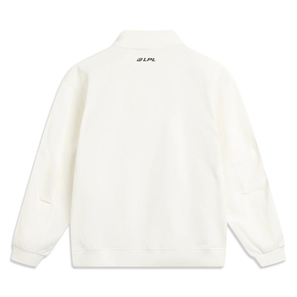 Li Ning X LPL Collaboration Spliced Zipper Breathable Versatile Loose Jacket Unisex Jackets Off-White AFDU733-1