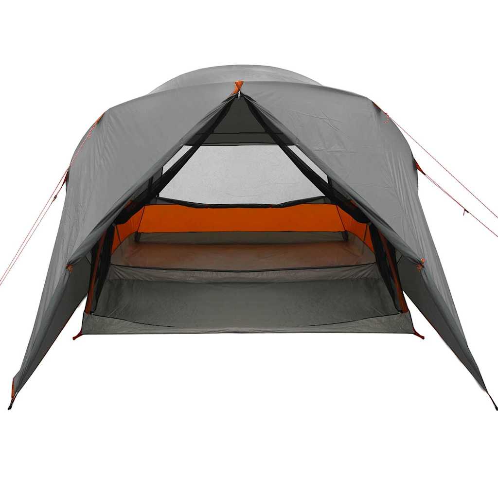 6 Person Dome Tent in Grey and Orange 500 x 314 x 206 cm