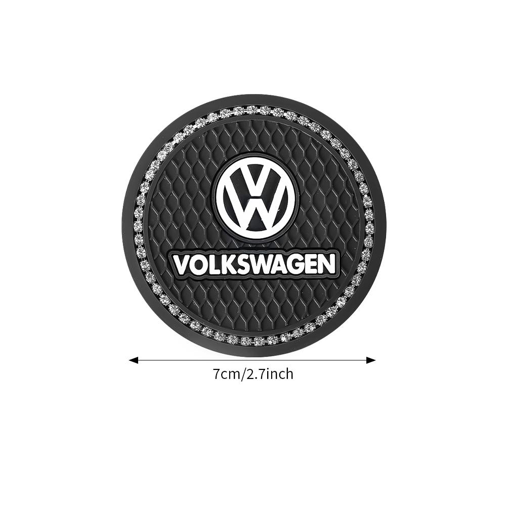 Car Accessories Water Cup Slot Non-Slip Mat Diamond Coaster for Volkswagen VW Golf 6 GTI RLine Passat Polo Jetta MK4 Touareg TSI zr4