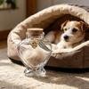 Bouteille Souvenir Poils d'Animaux Boîte de Rangement en Verre Transparent avec Bouchon en Liège Conserver un Souvenir de Poils d'Animaux pour les Souvenirs de Chien ou de Chat