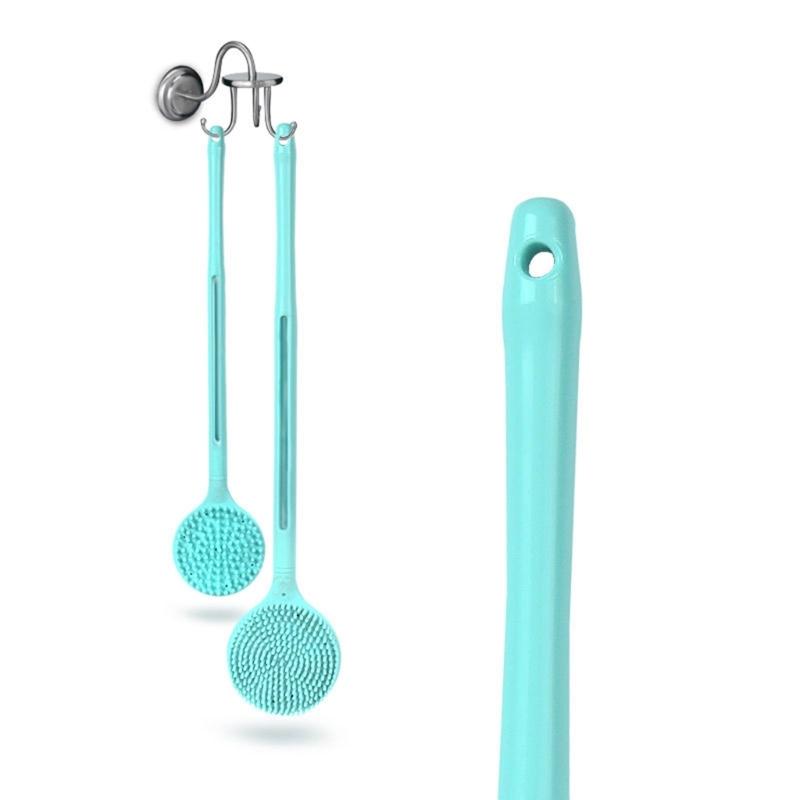 40cm Silicone Body Scrub Brush For Exfoliation And Skin Cleaning Gentle Back Massager With Hanging Hook
