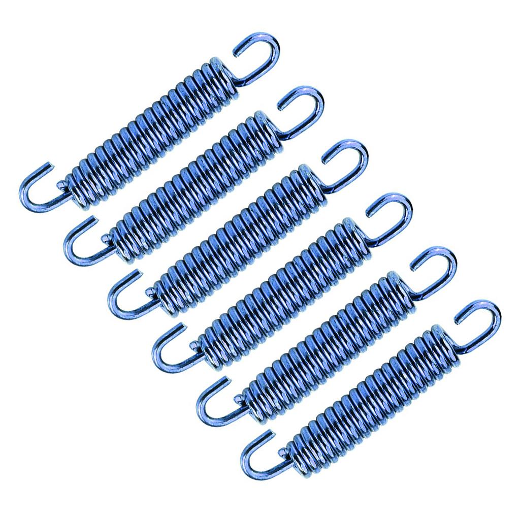 6pcs Stainless Steel Muffler Exhaust Pipe Spring Hooks for Motorcycle Scooter ATV Blue