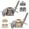 DXMH110 DXMH111 Medieval Beige Knights Accessories Shields Sword Armour Building Blocks Action Figures Toys for Kids Gifts