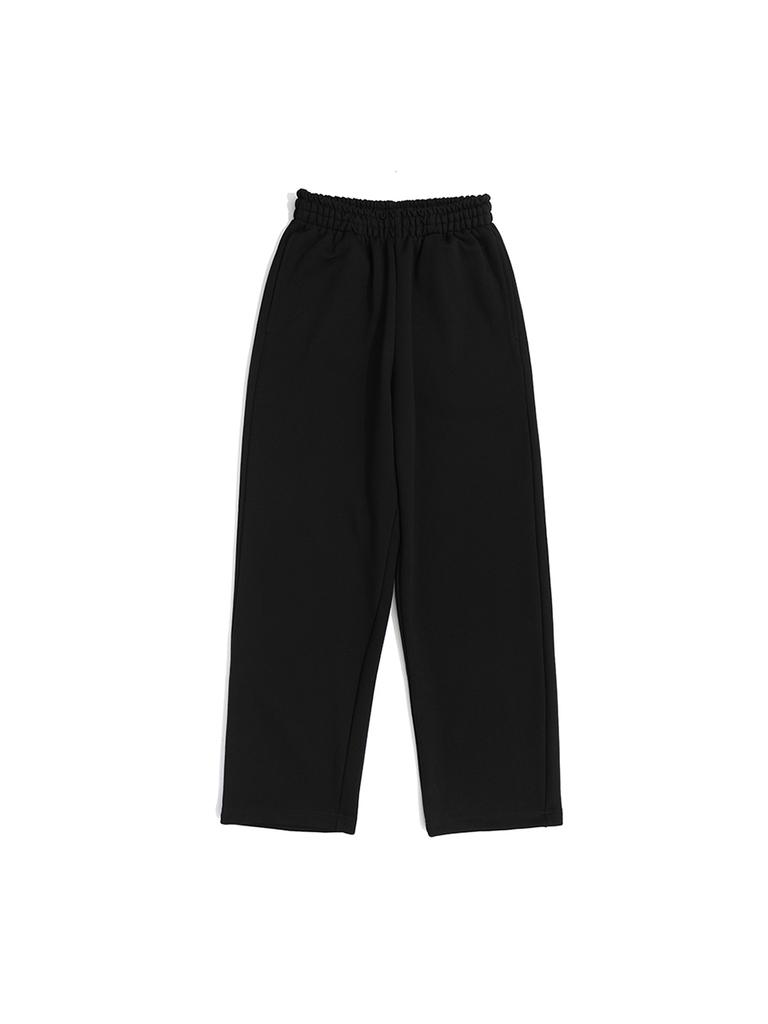 [Set Up] Overfit Mtm Or Hood & Straight Sewatpants - Black