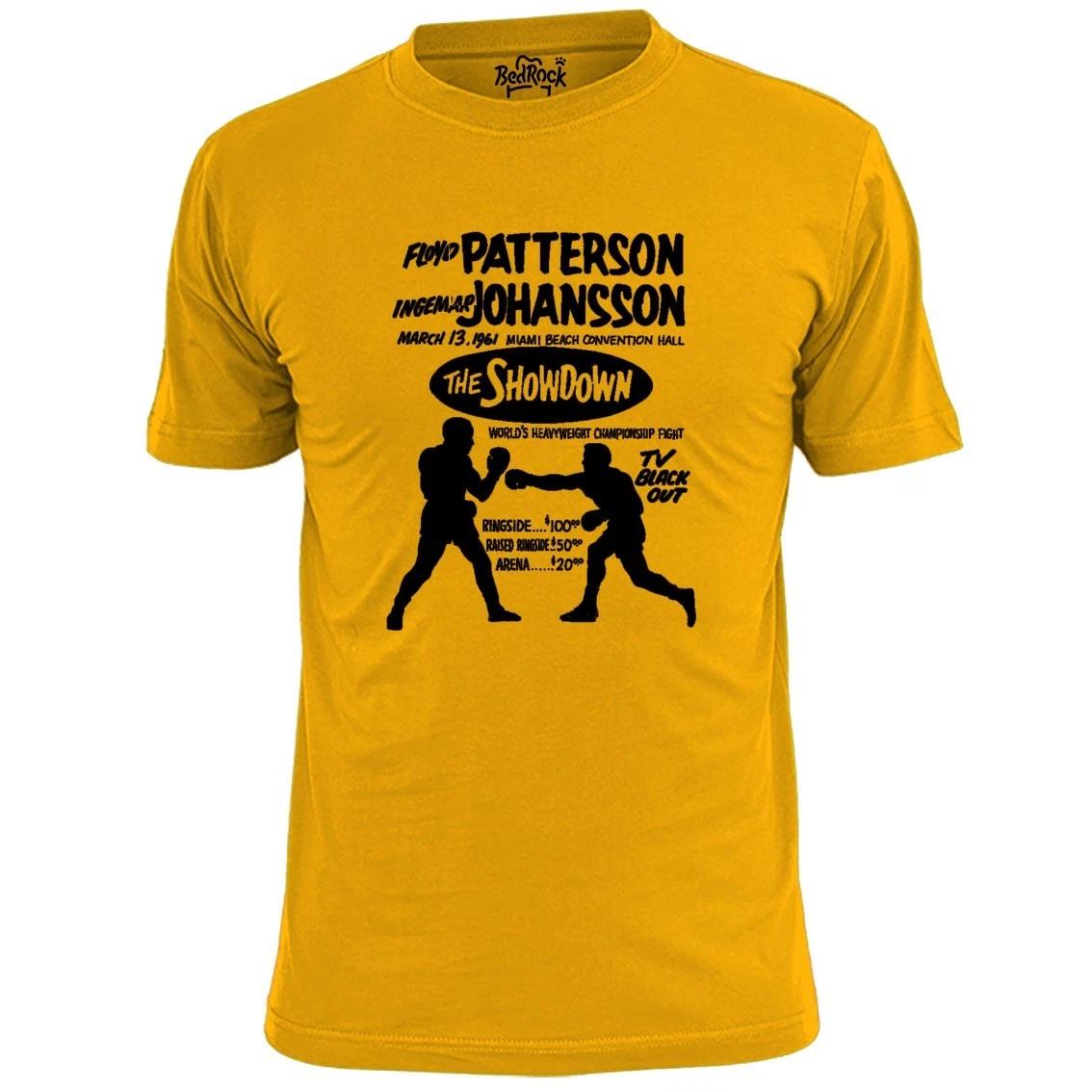 Мужская футболка Patterson v Johansson Винтажный боксерский плакат 3XL
