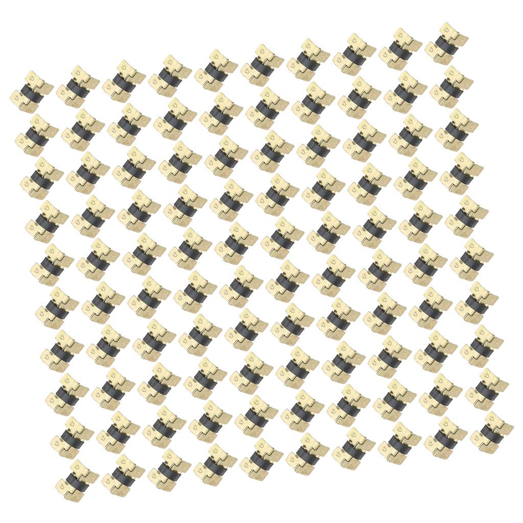 100 Pcs Spring Hinge Sturdy Iron Self Closing Spring Loaded Hinge for Glasses Case Jewelry Box