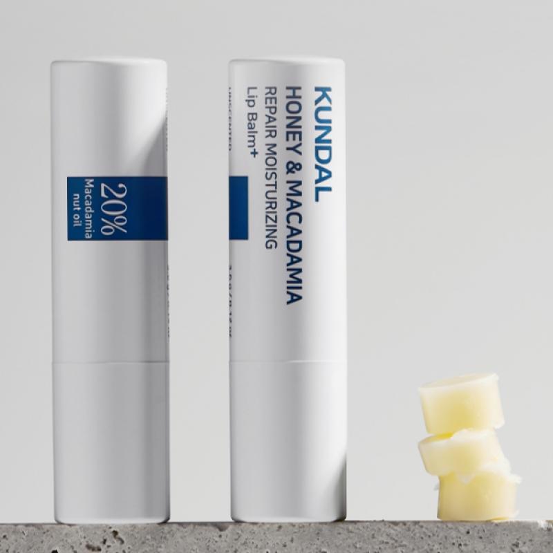 Kundal Honey   Macadamia Repair Moisturizing Lip Balm Unscented 3.6g X4