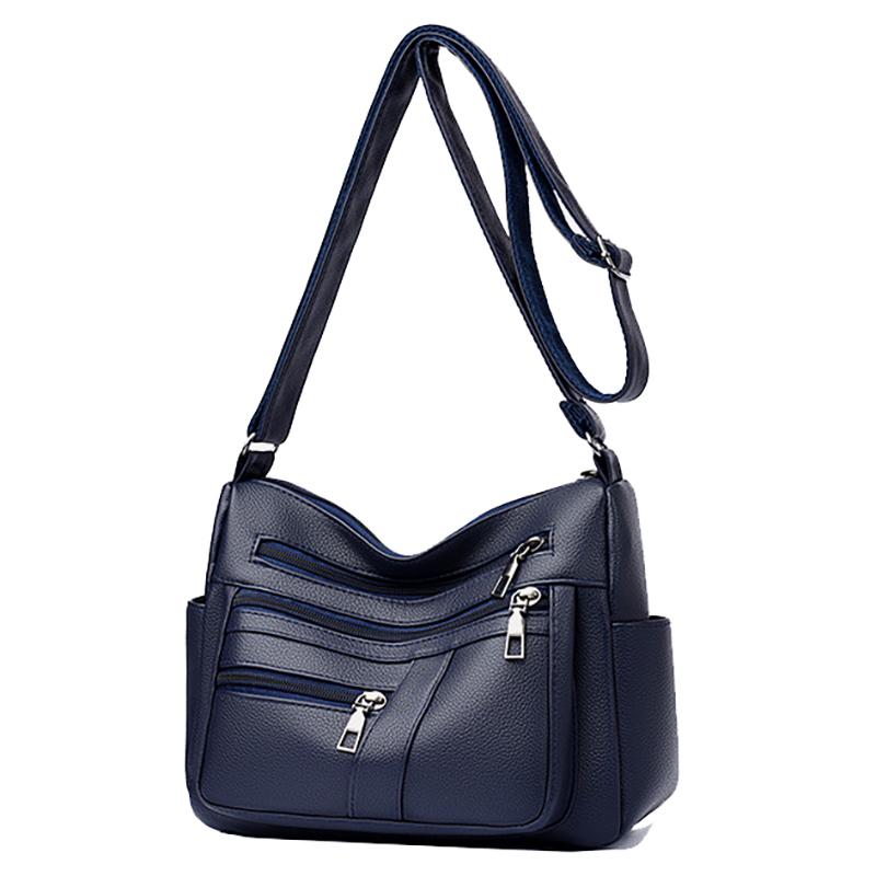 Fashion Crossbody Bag 2025 Hot Soft Multi-layer Joker Shoulder Bag PU Waterproof Large-capacity Multi-pocket Practical Messenger Bag