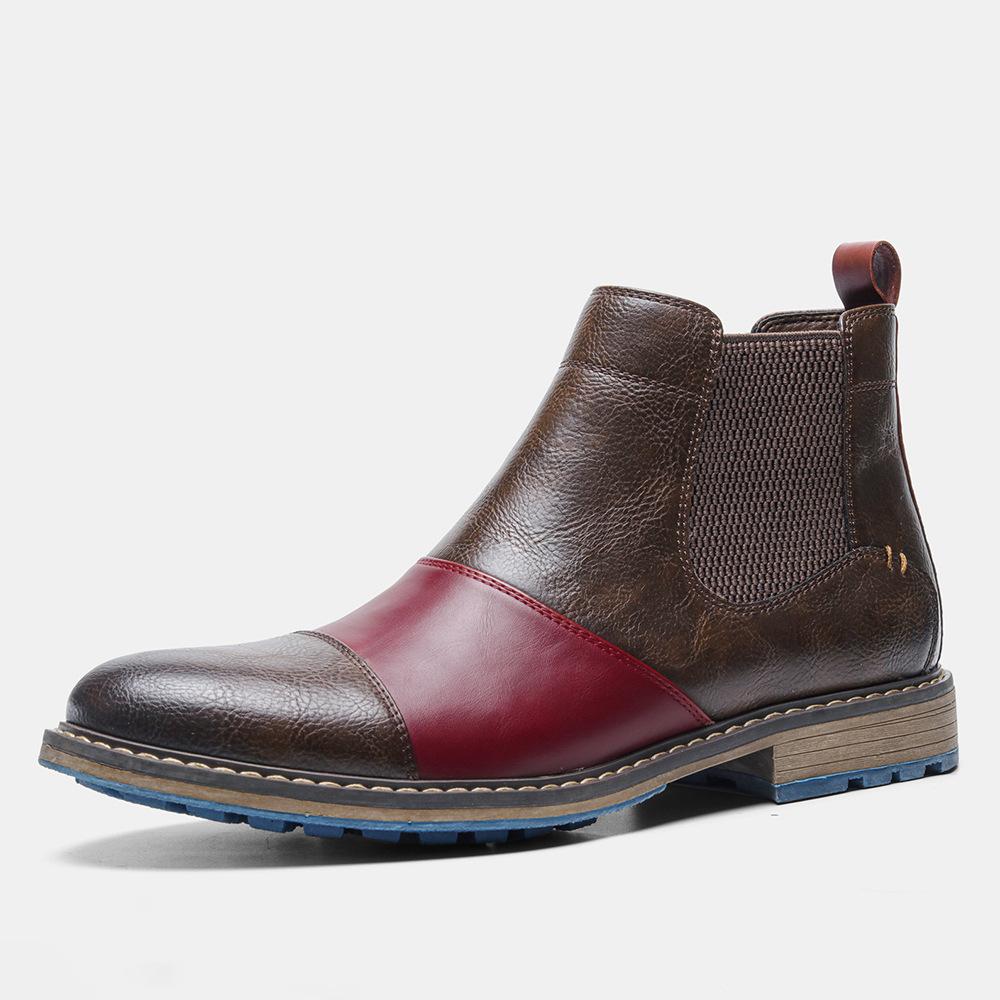 Botas Chelsea hombre Comercio exterior Zapatos británicos De hombre Color  Pulido Moda Retro Cross-border Botas cortas de hombre comprar a buen precio  — entrega gratuita, reseñas reales con fotos — Joom