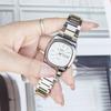 Relógio Feminino Duplo Calendário Simples Alto Valor Aço Sólido À Prova D'água Feminino Nicho Oval Relógio de Quartzo