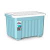 42L Striped Storage Box with Wheels