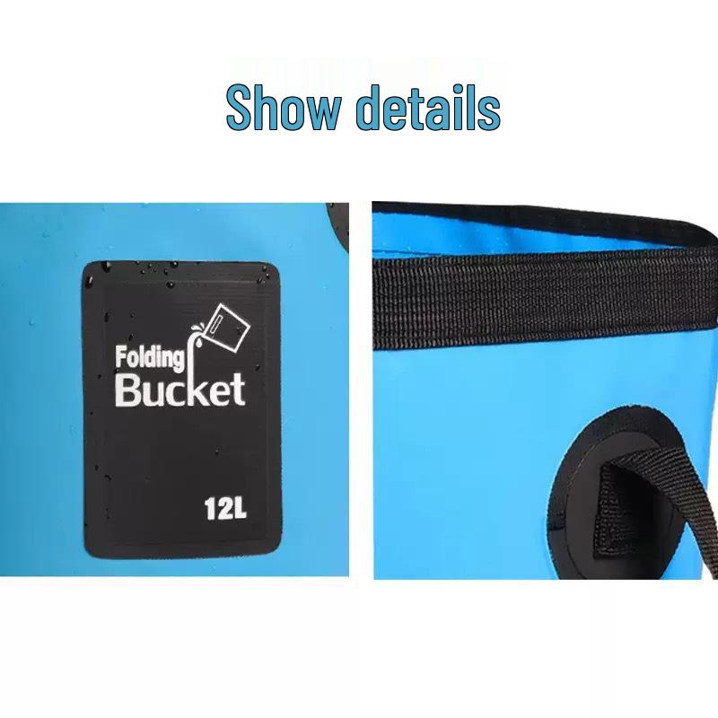 Foldable PVC Water Bucket for Camping and Fishing - Portable Multi-Purpose Foot Bath Bucket