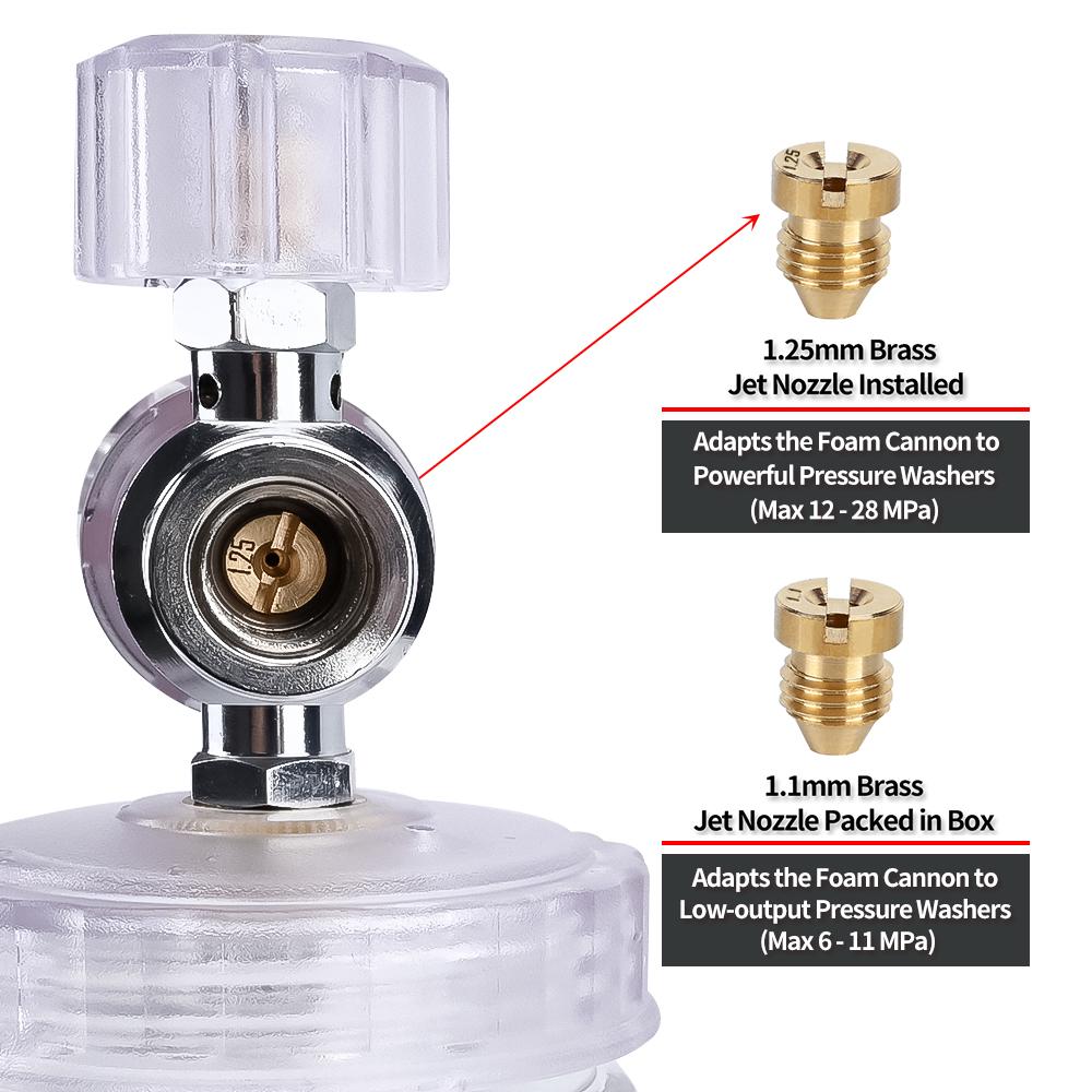 غسالة ضغط ألومنيوم رغوة لانس فوهة رغوة صانع رغوة غسيل السيارات لغسالة الضغط كارتشر إيليتيتش بورت AR بوش ميشلان