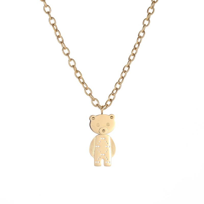 Titanium Steel Necklace Women'S Niche Design Sense Tag Sweater Chain Metal Wind Stainless Steel Collarbone Chain