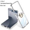 Samsung Z Flip7 Transparent Electroplated Ring Case - Fresh Style Protective PC Cover