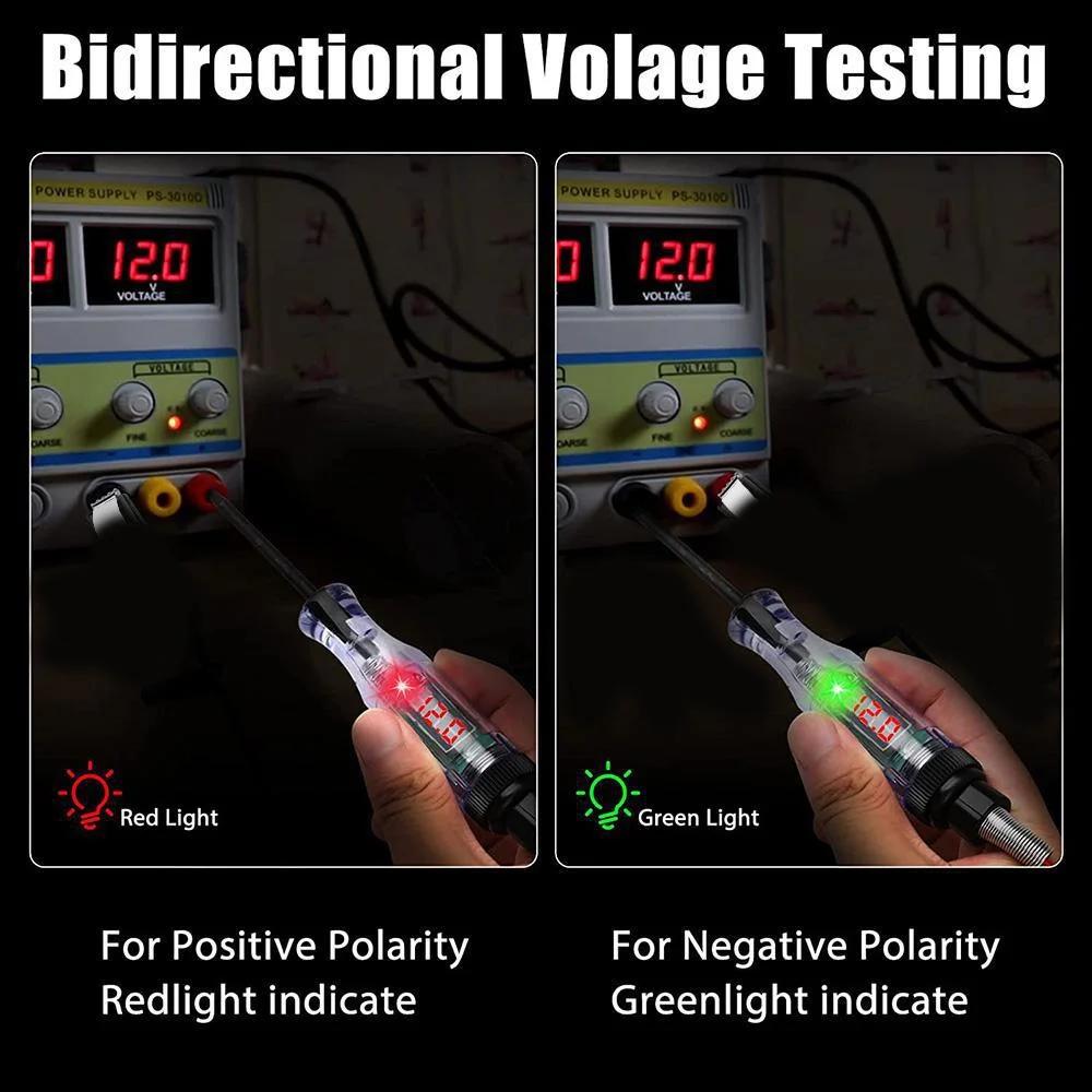 Digital Car Truck Voltage Circuit Tester 6V 24V Voltmeter Probe Pen Automobile Maintenance Tool