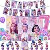 Kpop Demon Birth Date Celebration Decoration Hunter Group Birth Date Celebration Supplies Huntrix Kpop Anime Cake Topper Balloons Hanging Flag