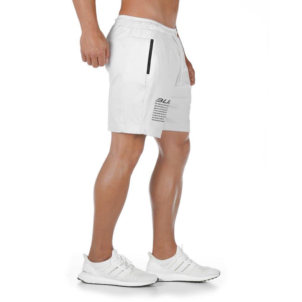Pantaloni scurți de alergare și fitness respirabili, cu croială slim fit, la modă, de la Muscle Brothers