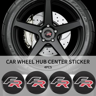 Vdsh5 4pcs 56MM Car Wheel Center Hub Cap Badge Logo Sticker For FR Leon Ibiza Altea Exe 5f Mk2 Mk3 TARRACO Decoration Accessories