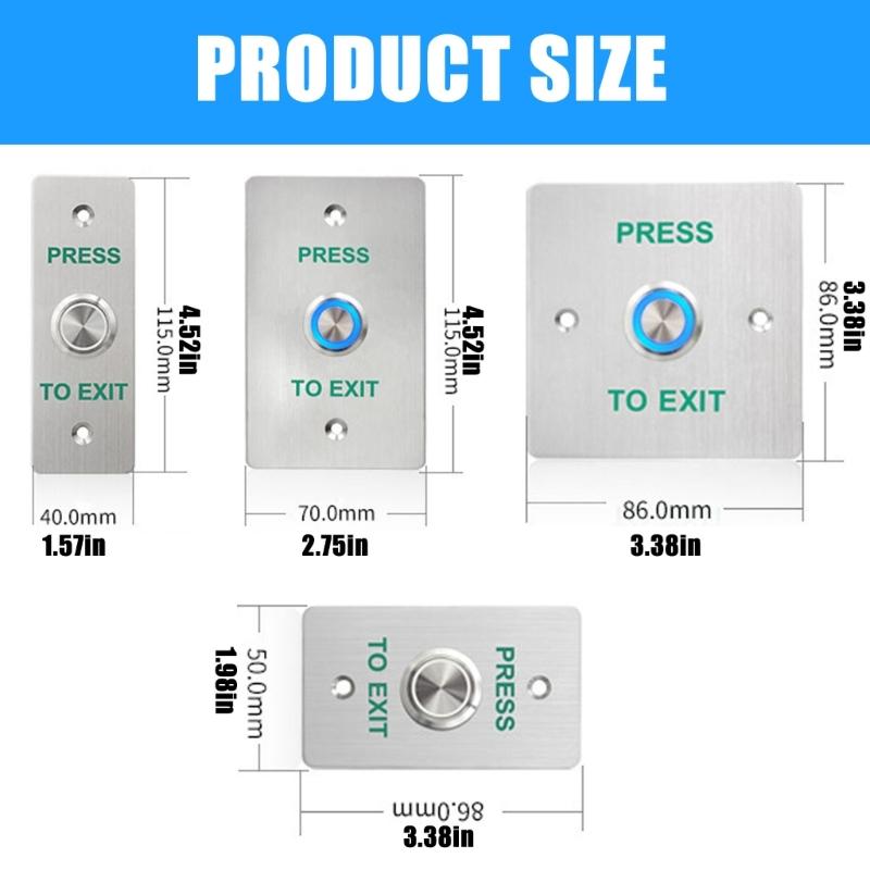 Waterproofed Stainless Steel Round Doorbells Exit Push Button For Outdoor Use In Garden Garages And High Moisture Areas