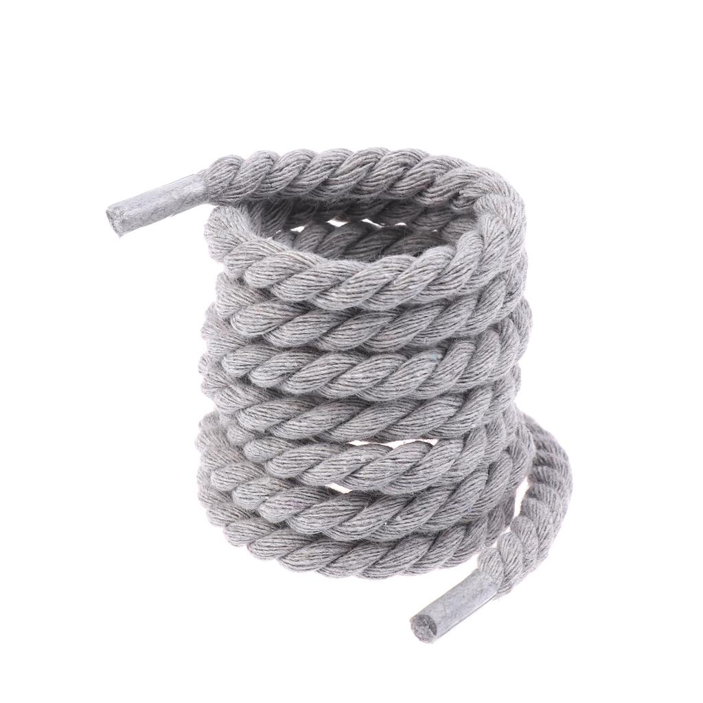 2Pcs Round Thick Rope Laces Polyester Cotton Solid Color Laces 0.8Cm Diameter 120/140/160Cm Length Bold Shoelaces