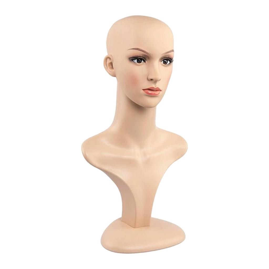 with Shoulder Display Hat Headwear Female Mannequin Head Bust Style C