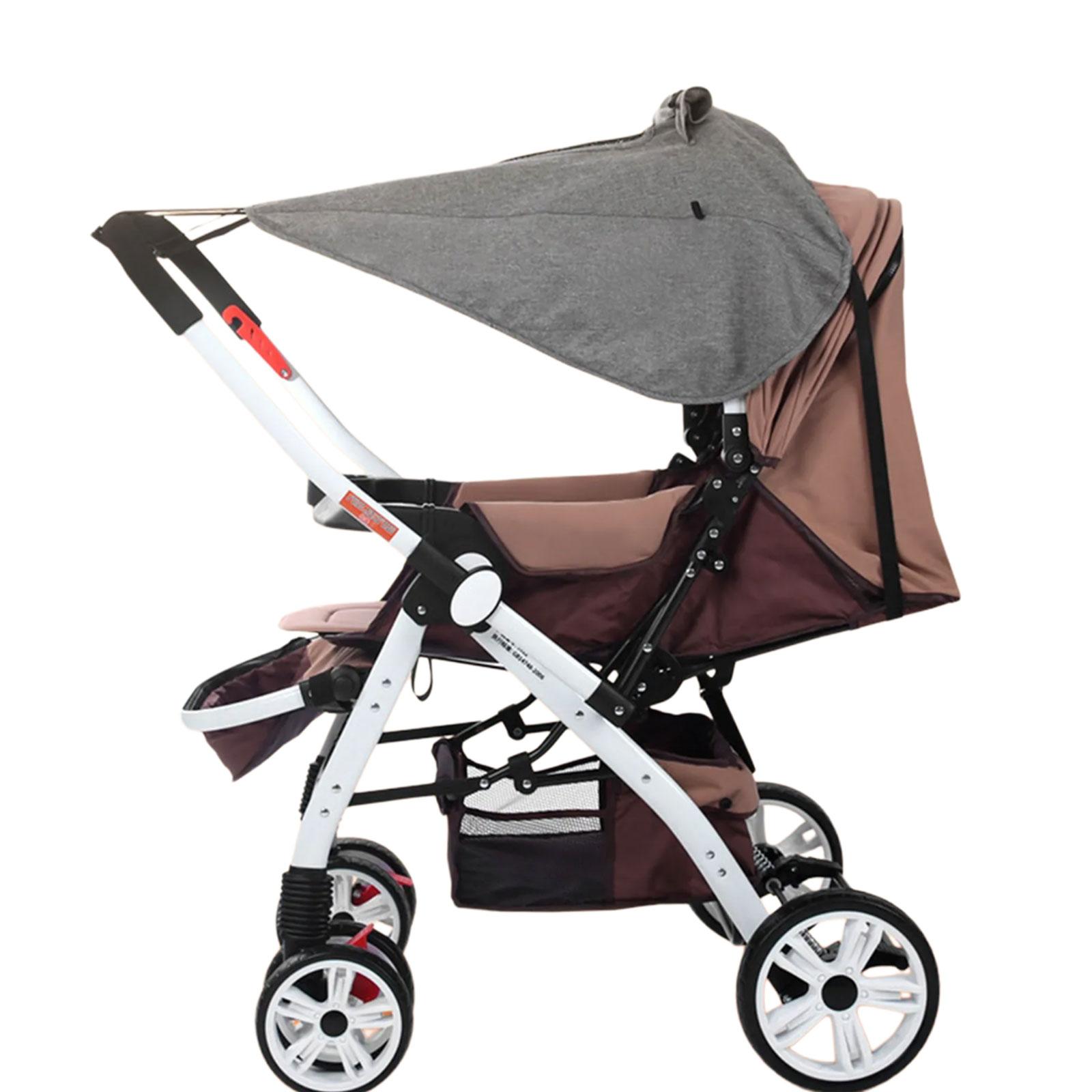 

Детская коляска солнцезащитный козырек чехол для детской коляски защита от дождя и ультрафиолета с регулируемым ремнем для ежедневного использования на открытом воздухе светло-серый