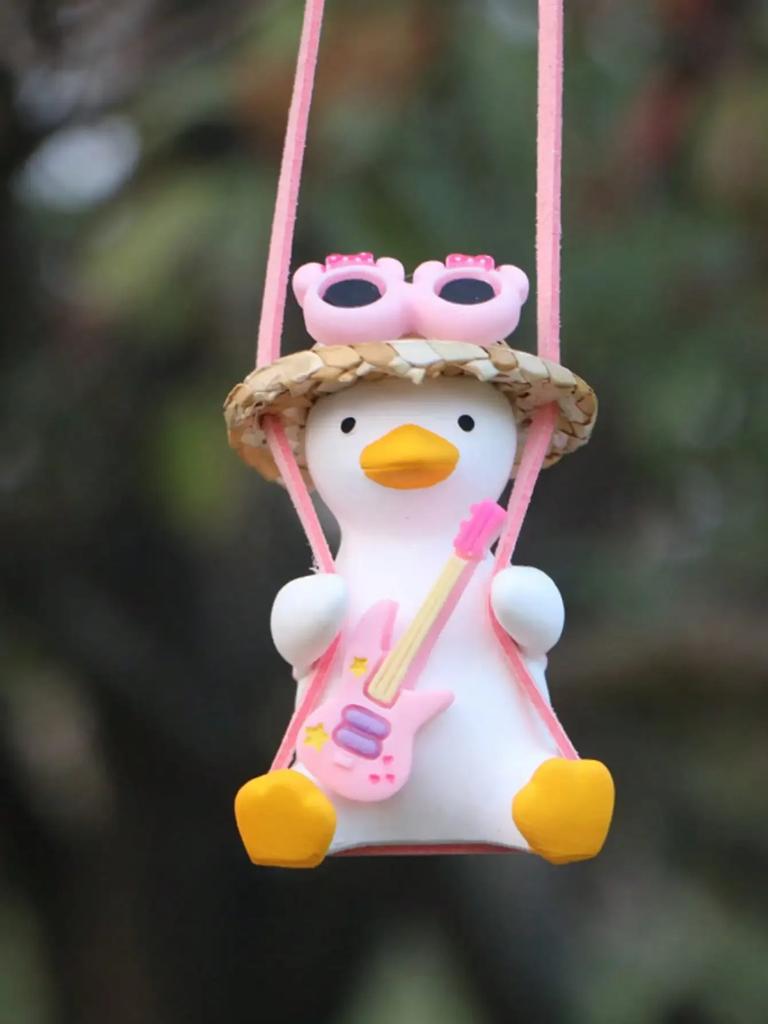 Home pendant Cartoon Cute car charm Hanging decoration Cool Swing Duck car accessories