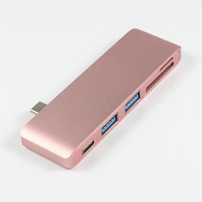 Type-C 4-in-1 Dual HDMI Screen Mirroring & Extended Display HD Expansion Dock with USB 3.0 Hub Converter