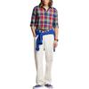 Polo Ralph Lauren Plaid Button-Down Spread Collar Loose Fit Long Sleeve Shirt Men shirts Red MNPOWOV16823430-400