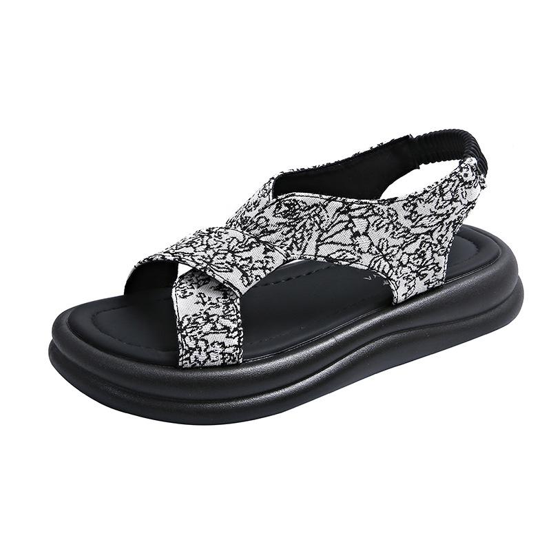New Chinese Roman sandals women's 2025 new high-end skirt casual platform sports beach shoes women