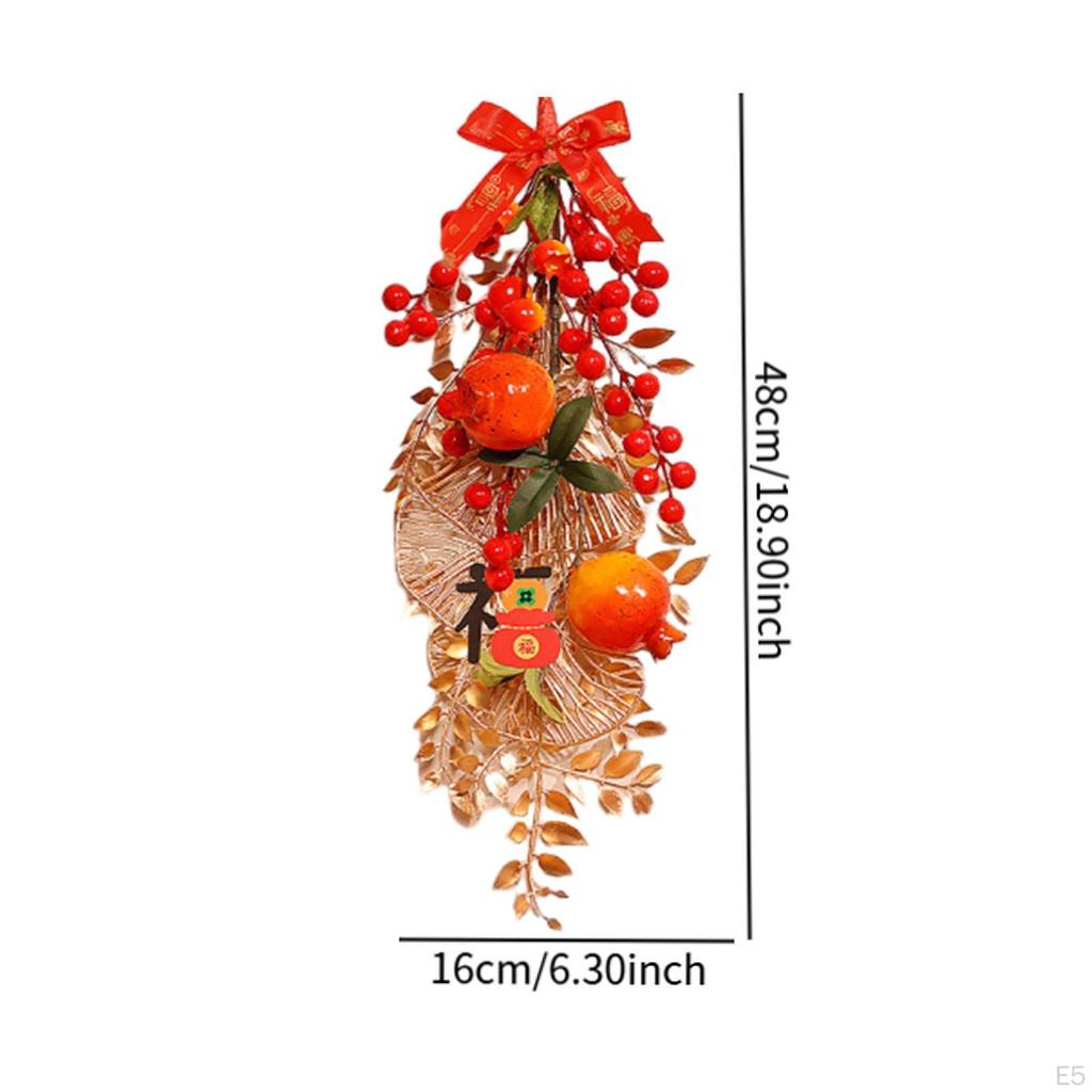 Chinesisches Jahr Dekoration Hängeartikel 18,9 Zoll Segensworte Rote Beeren für Zuhause Büro
