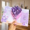 Foldable 3D Greeting Card with Envelope Handmade Decorative Birthday Gift Card Fly-out Holiday Blessings Card