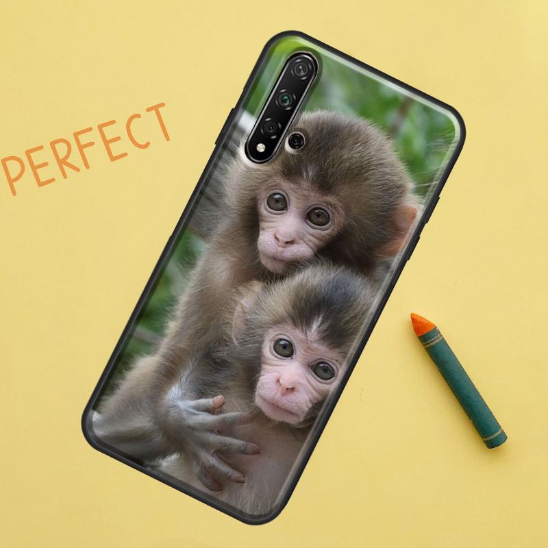 Cute Baby Monkey Animal For Huawei Nova 8i 12i 11i 12s Y73 Y72 Y61 Y91 Y90 Y70 Y60 9 10 SE P30 P40 Lite P60 Pro Case