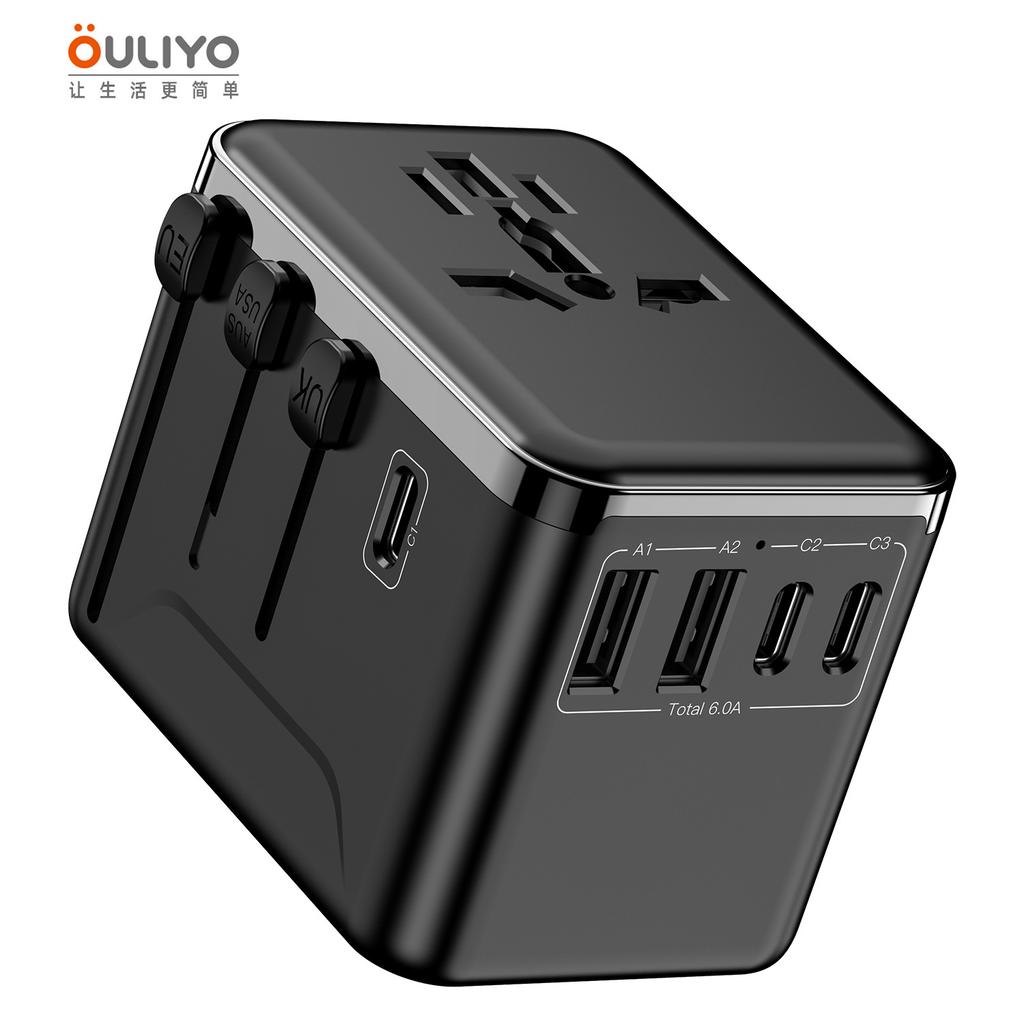 2026 Trending Product New Arrivals Type-C Multi-Country Socket 3-USB Travel Plug Conversion for Novelty Gifts