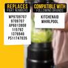 PartsBroz WP9709707 9709707 Rubber Foot Pads (5-Pack) - Compatible With Whirlpool KitchenAid Stand Mixer Blender - Replaces AP6013808 115792 1376946