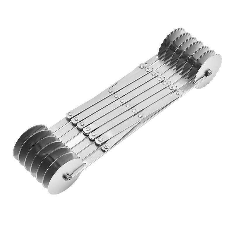 Adjustable Stainless Steel Multi-Wheel Pizza & Youtiao Cutter
