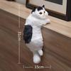 Simulation Furry Hanging Cat Realistic Cat Doll Animal Figurines Plush Hanging Kitten Toy Cute Kitten Model Gift Home Tv Decor