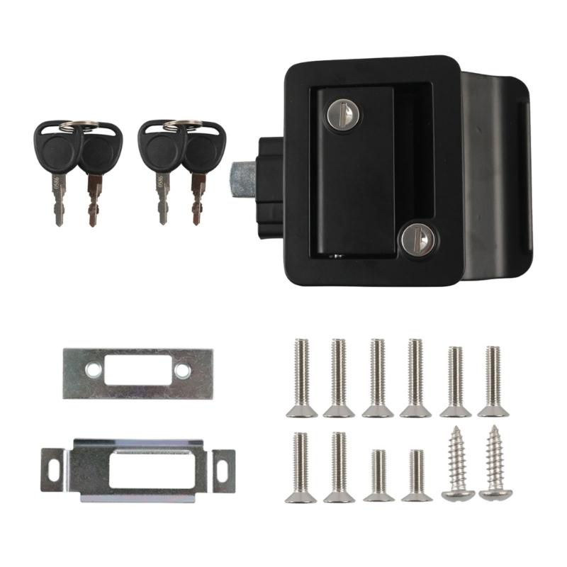 

Industrial Door Lock with Paddle deadbolts Easy Installation Heavy Duty Door Lock set High Security for Travel Trailers 1 чёрный