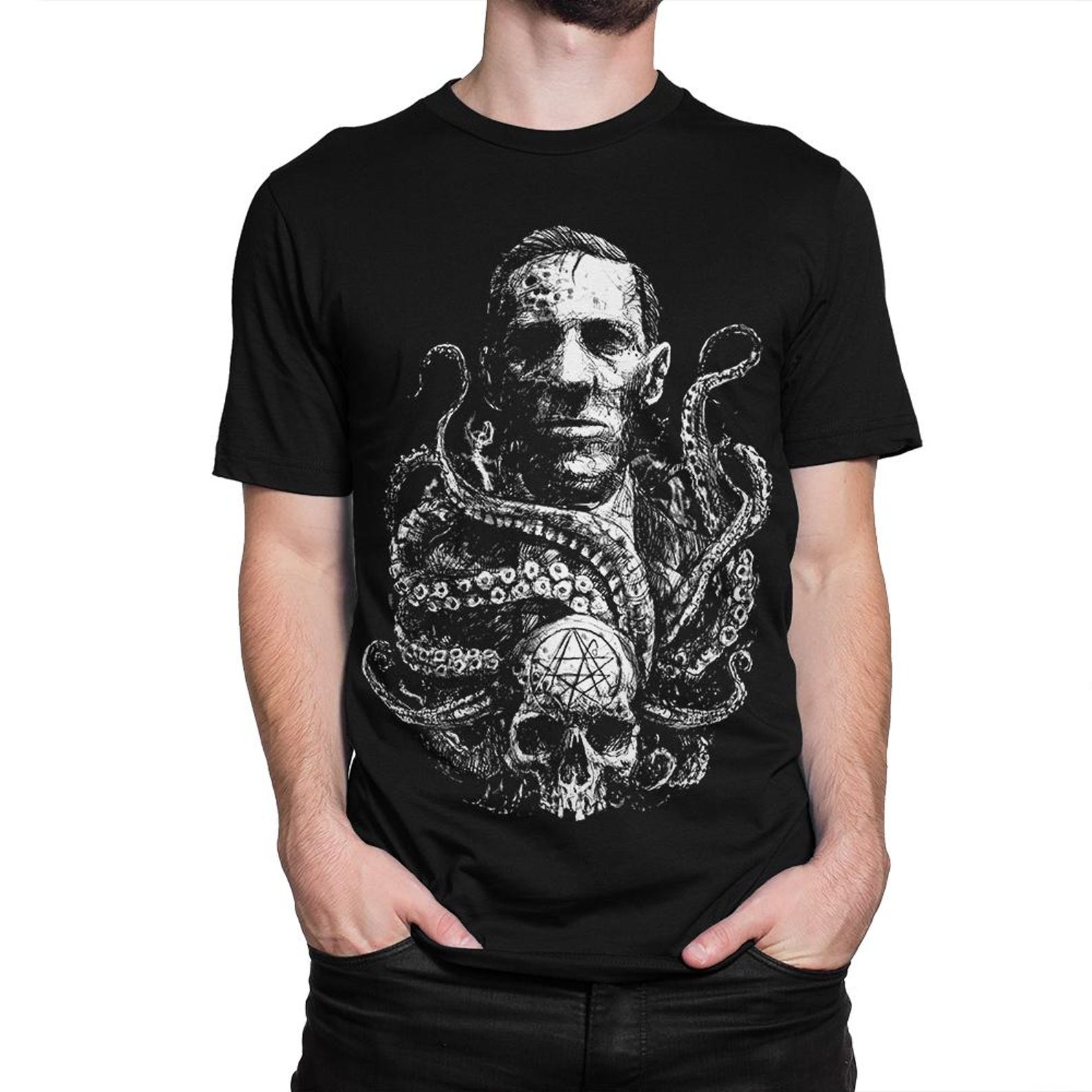 H. P. Lovecraft Dark T-Shirt, Men s and Women s Sizes 4XL